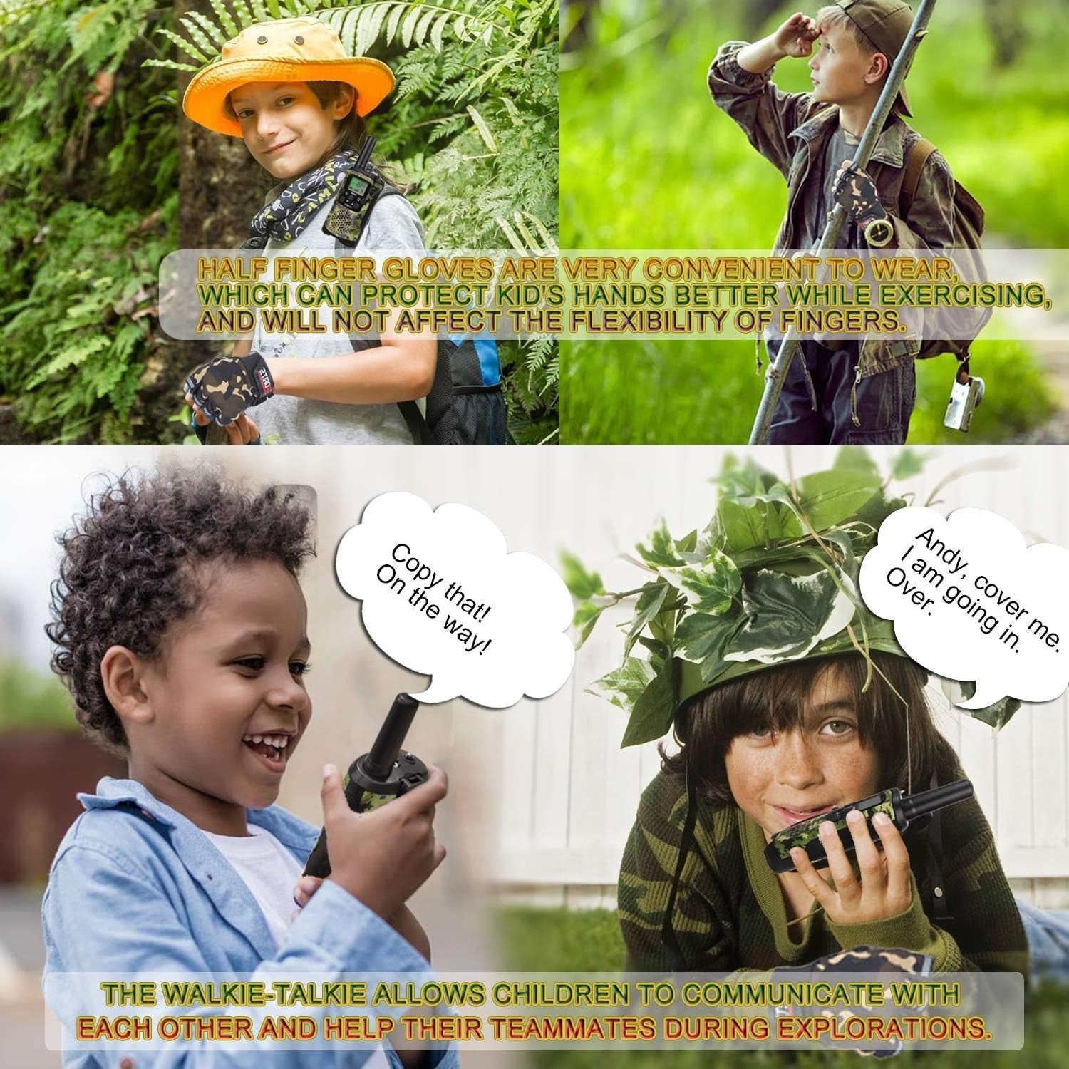 Kids Walkie Talkies 8 Channel 3KM Long Range Outdoor Adventure Toy Set