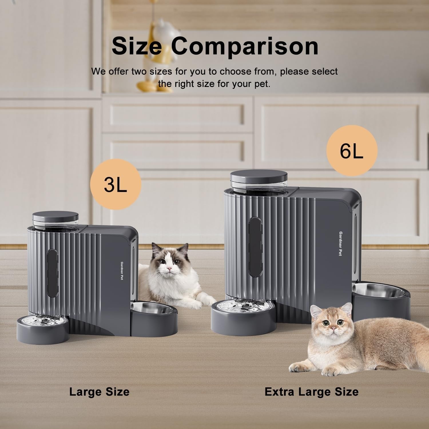 2 in 1 Gravity Pet Feeder Water Dispenser 6L BPA Free Dog Cat Bowl Set