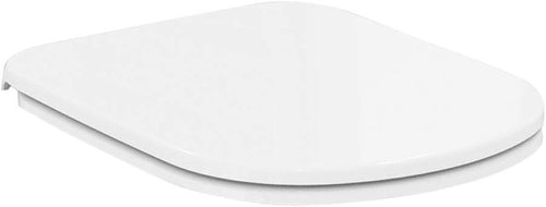 Slim Gemma 2 Toilet Seat White Thermoset Chromed Metal Hinges Minimal