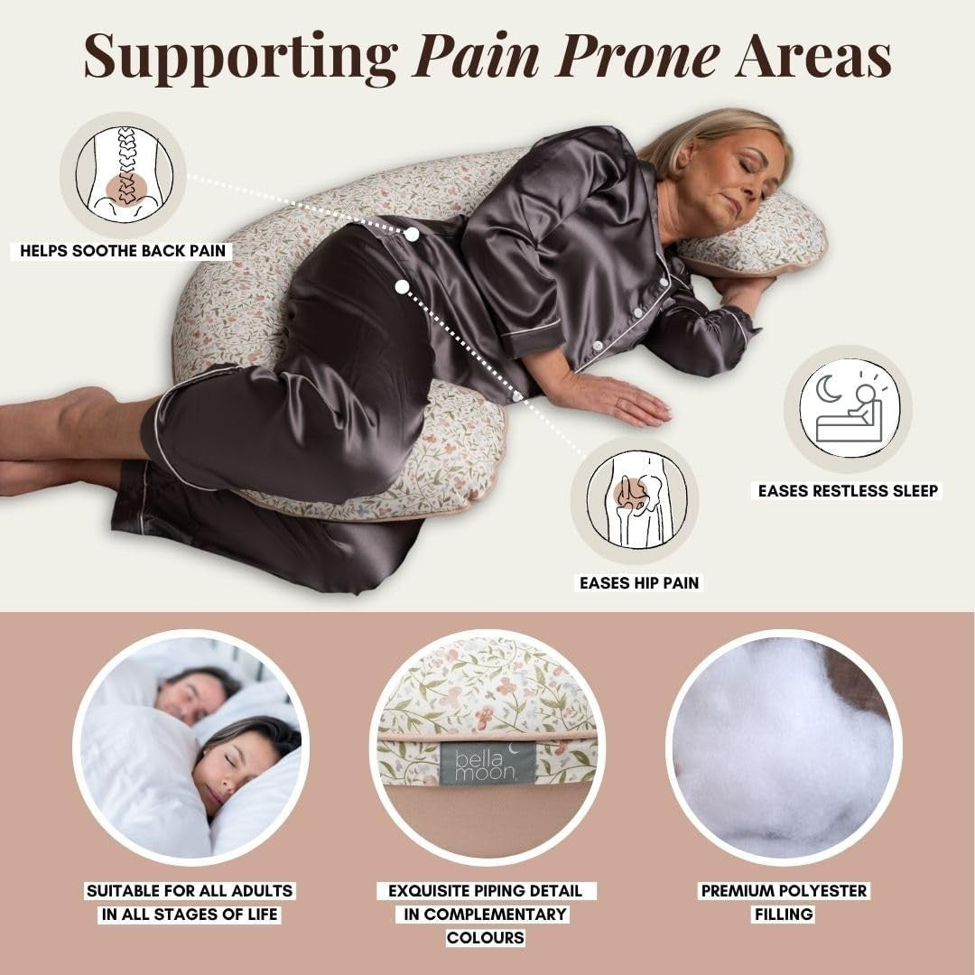 Cooling Body Pillow for Side Sleepers Full Length Back Hip Leg Support