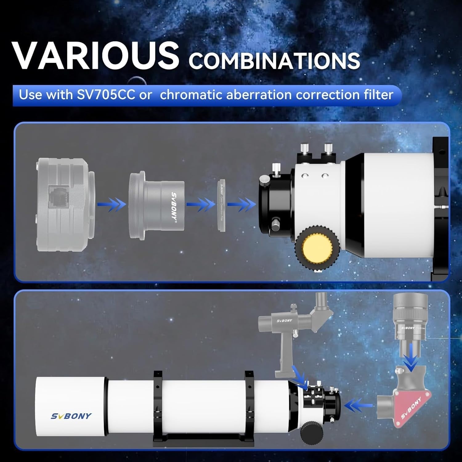 102mm Refractor Telescope Kit F6.5 for Beginners with Zoom Eyepiece & Finder