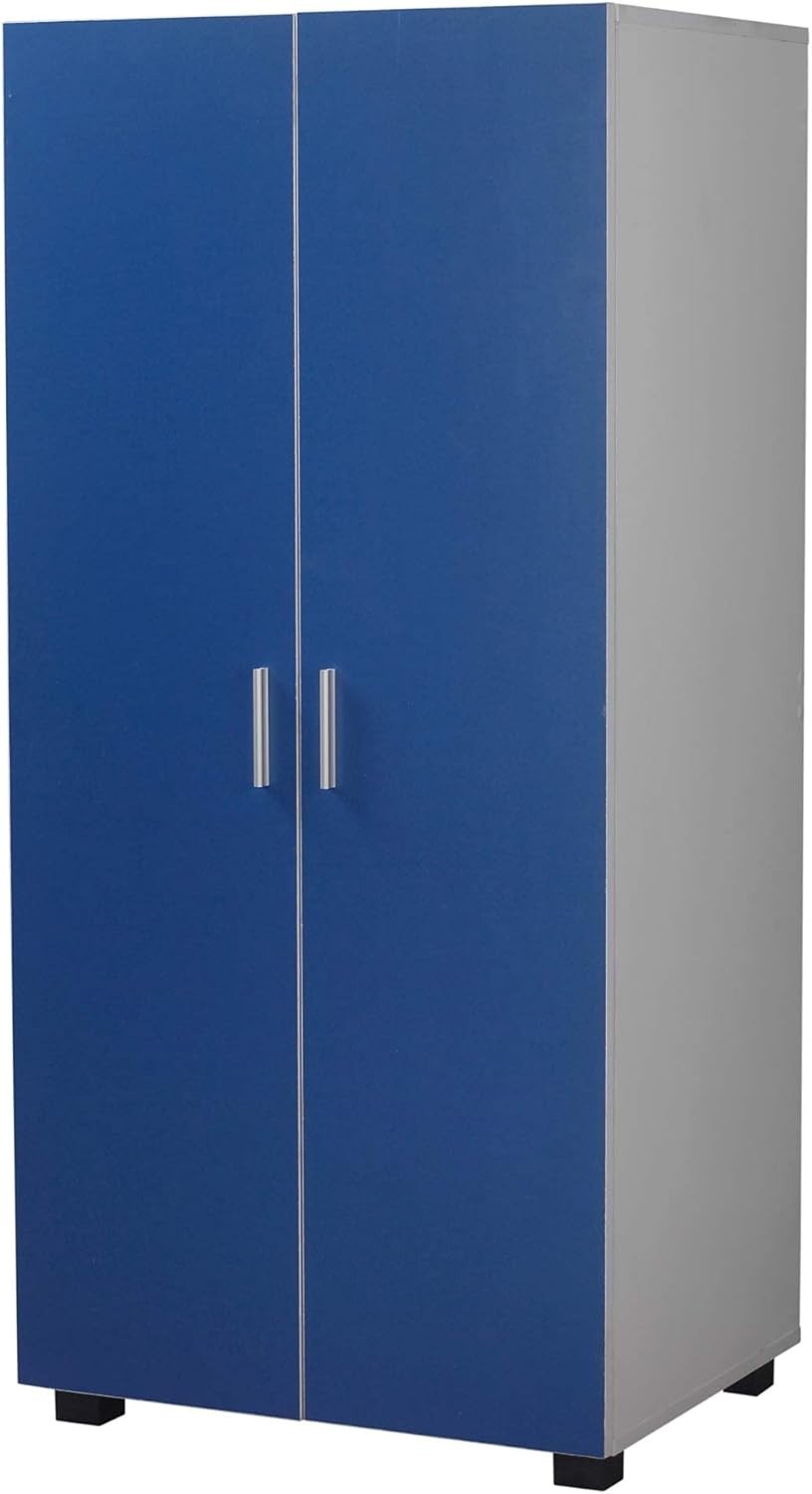 Kids 3pc Bedroom Set with Wardrobe, Chest & Bedside Table, Blue