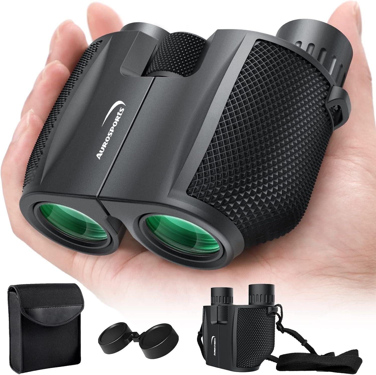 10x25 Compact HD Binoculars Lightweight Easy Focus for Bird Watching Travel Spor