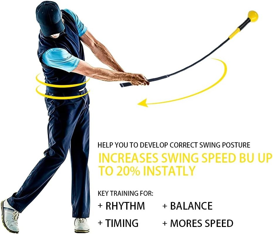 Golf Swing Trainer 48" Weighted Warm Up Stick Tempo Flex Aid