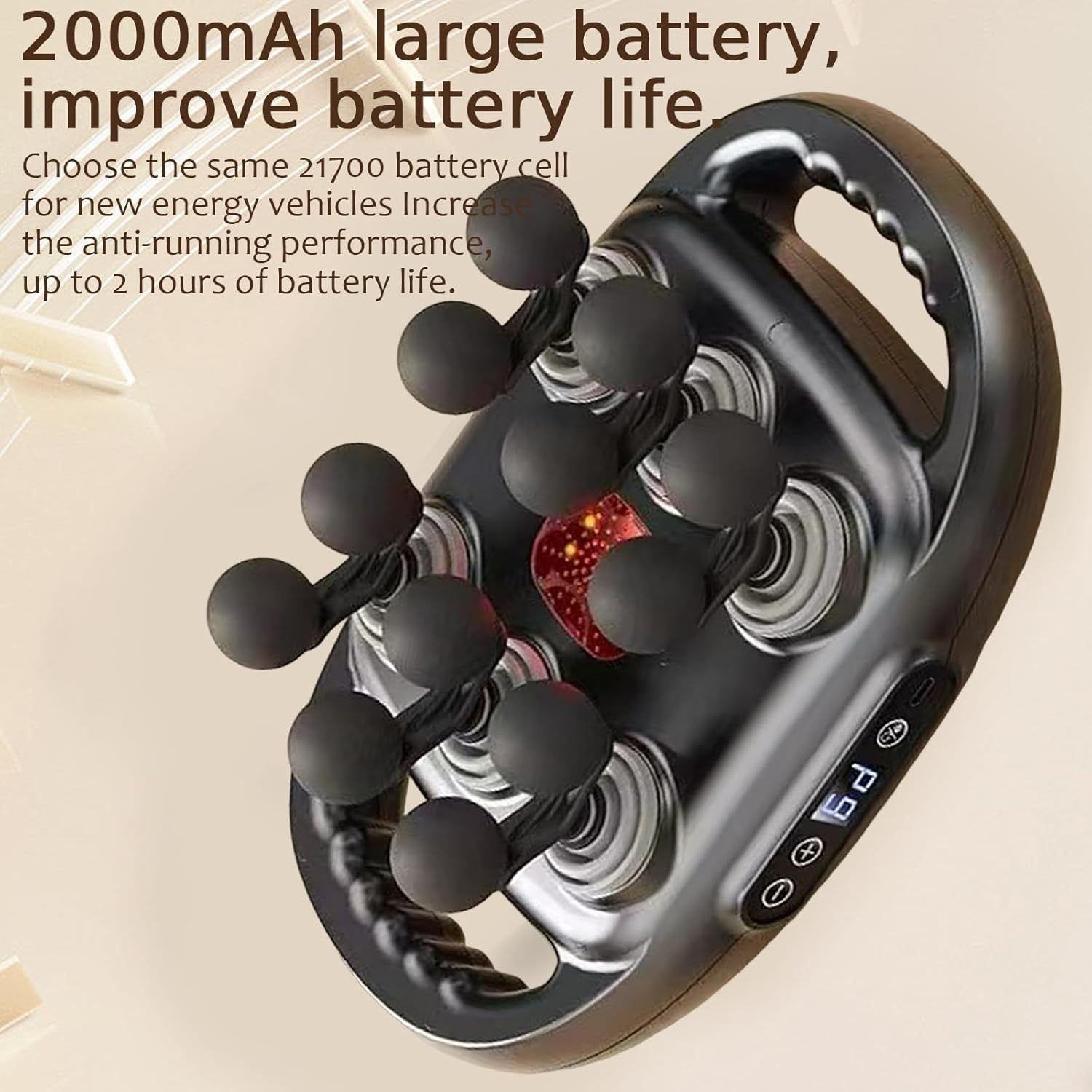 Deep Tissue Massage Gun 12 Head Multi-Node Body Massager 9 Modes Pain Relief