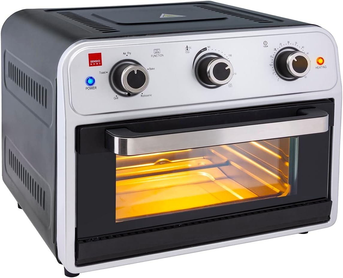 21L Air Fryer Oven with Rotisserie | Oil-Free Cooking | 1800W | Bake Broil Toast