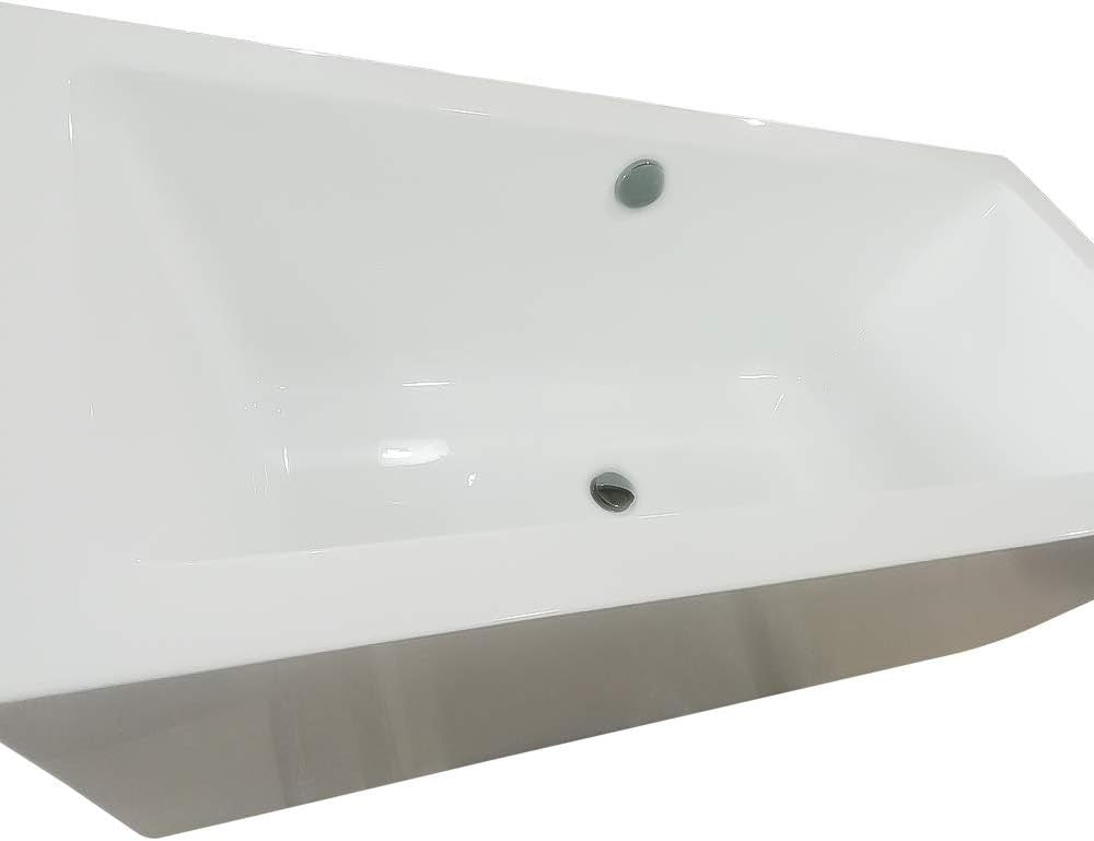 1700x800mm Square Freestanding Bath White Acrylic Modern Luxury Bathtub