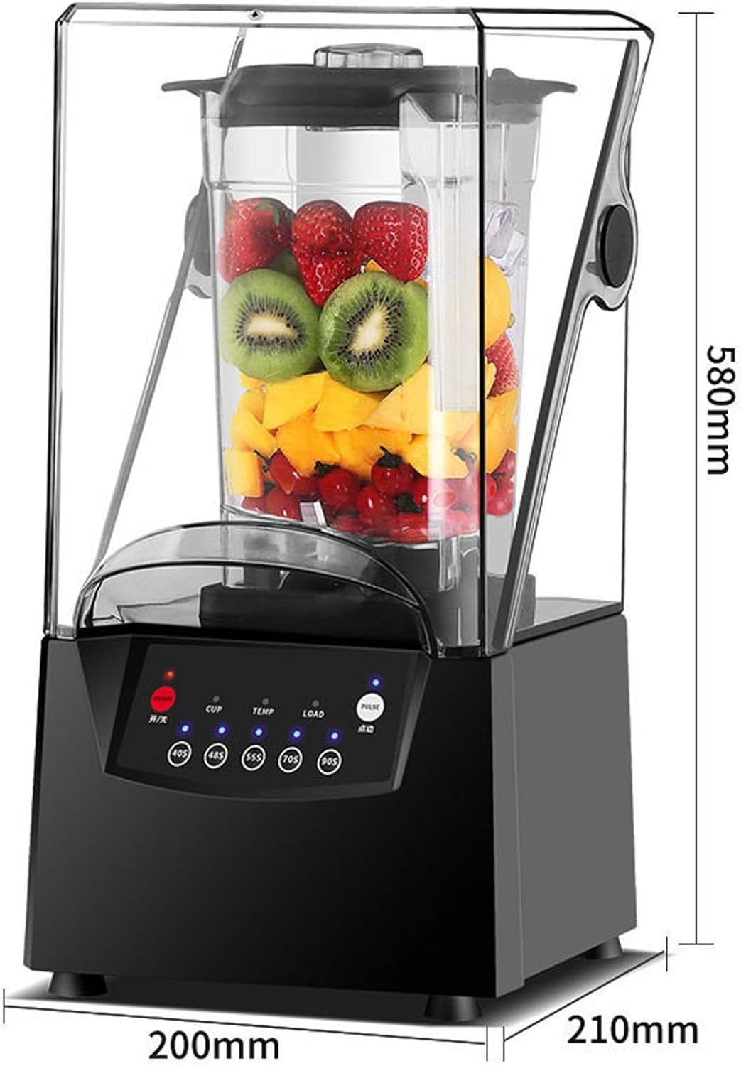 2L Commercial Blender Smoothie Slush Ice Crusher Quiet Heavy Duty