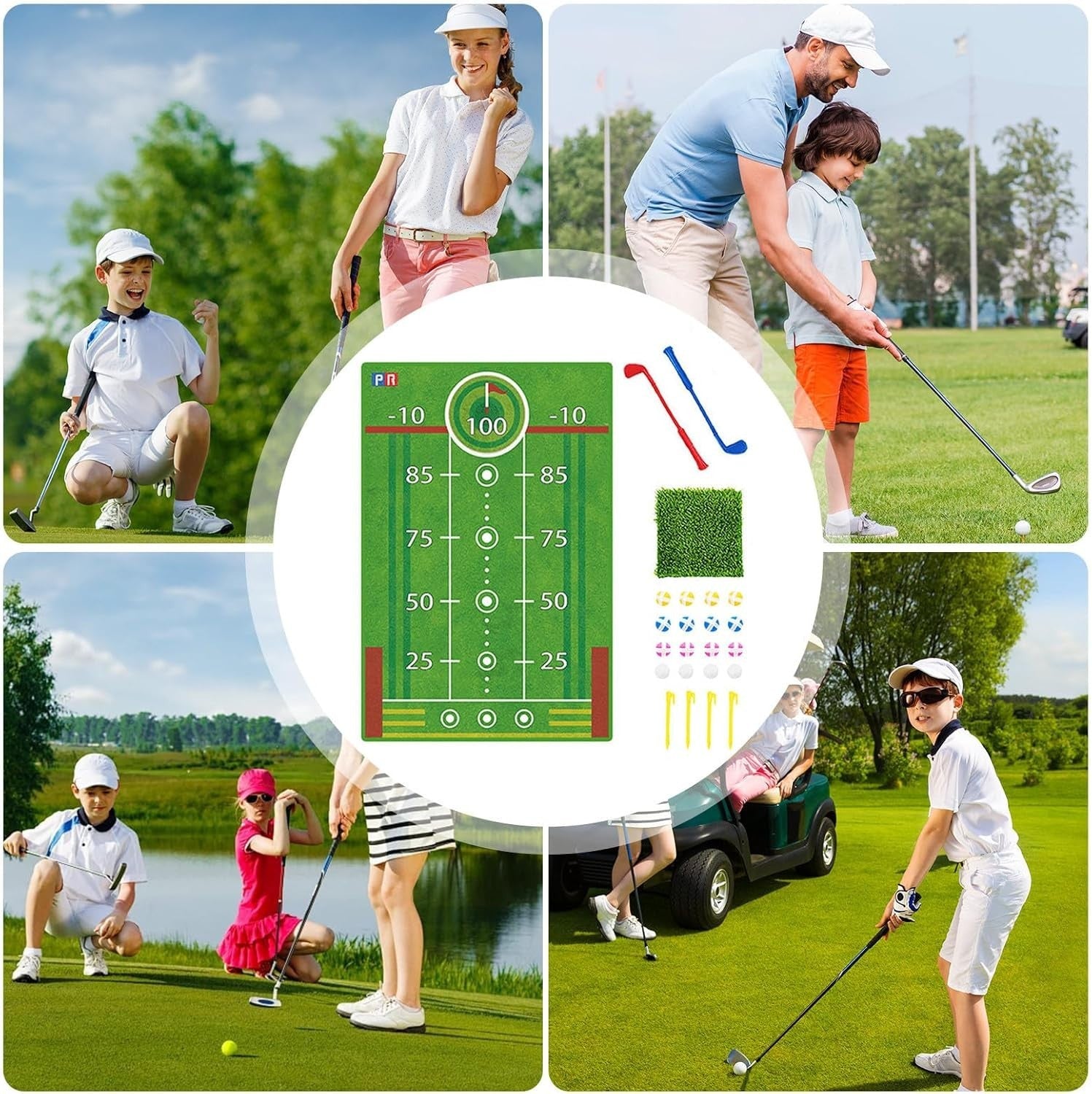 Golf Training Mat Interactive Swing Practice Trainer for All Ages