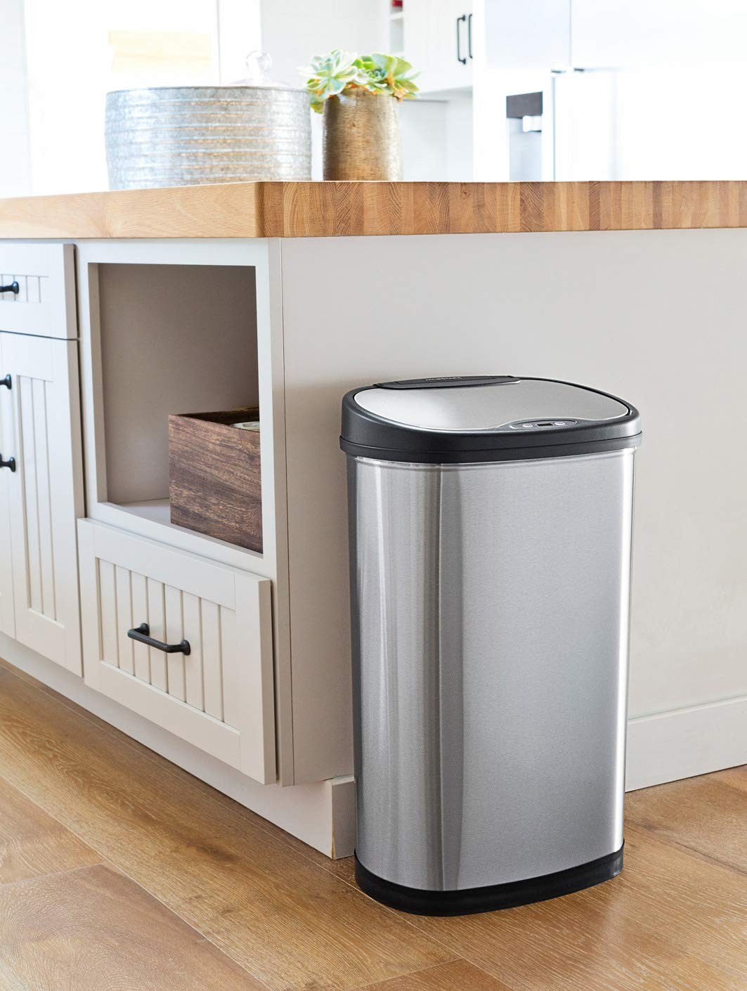 50L Slim Automatic Sensor Kitchen Bin Stainless Steel
