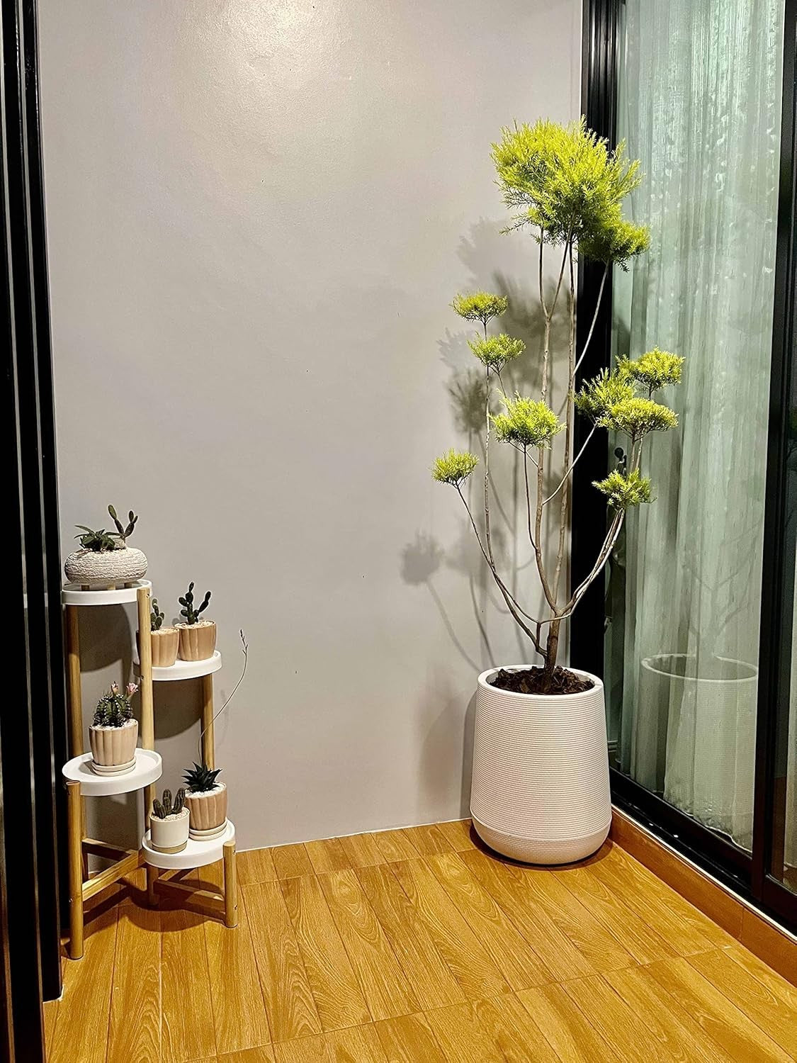 4 Tier Bamboo Plant Stand Indoor Corner Flower Pot Display Shelf for Home Decor
