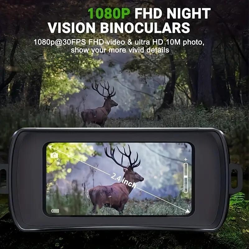 5X Zoom 1080P HD Night Vision Binoculars + 32GB TF Card for Camping Hiking