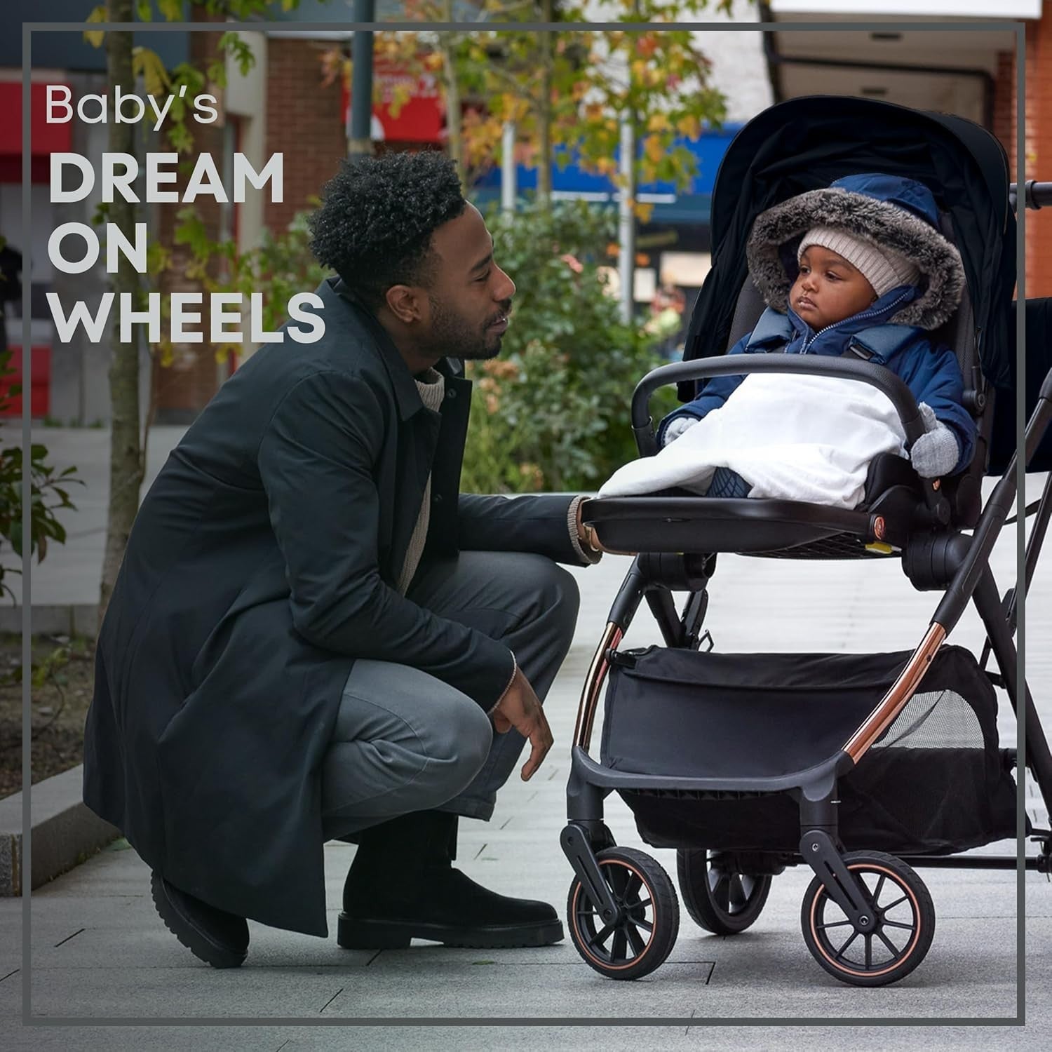 Lightweight Baby Pushchair Reclining Seat Smooth Suspension Compact Stroller