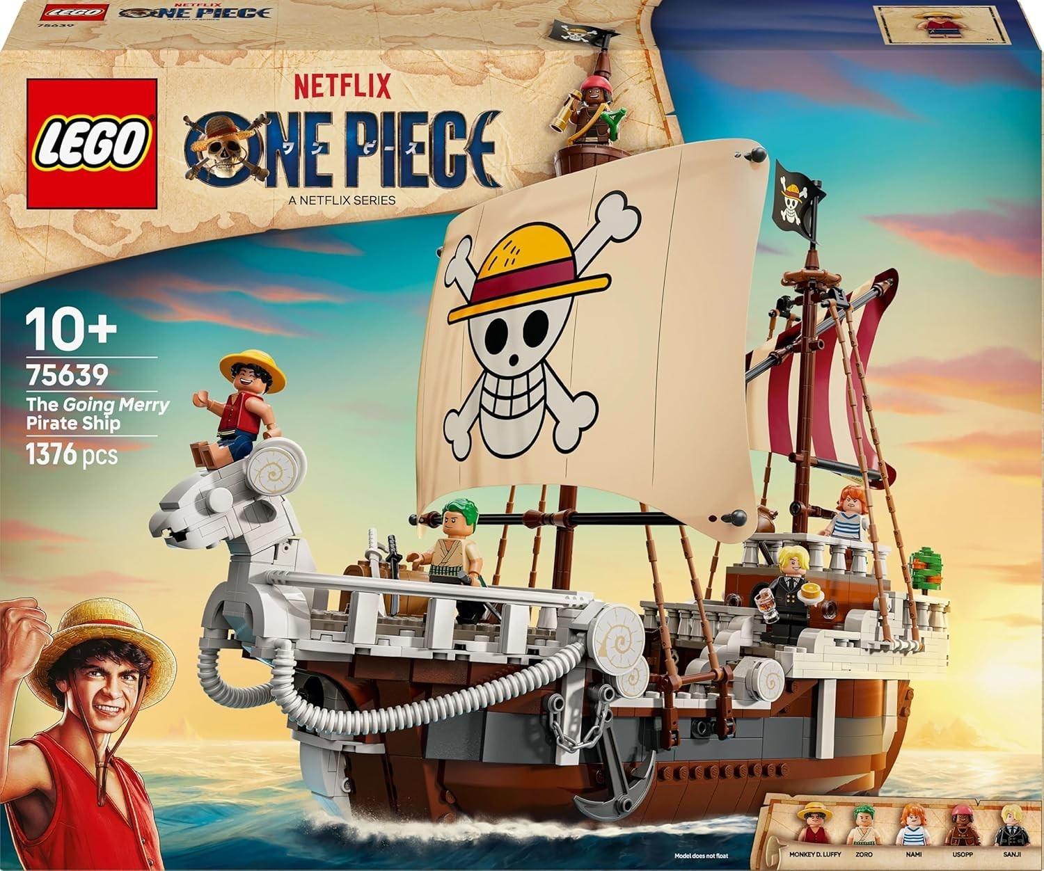 One Piece Going Merry Pirate Ship 1376pcs Anime Building Set
