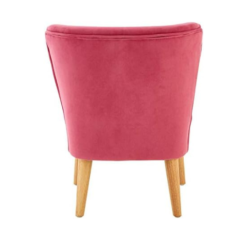 Soft Pink Kids Velvet Chair with Wooden Legs – Cozy, Stylish & Durable
