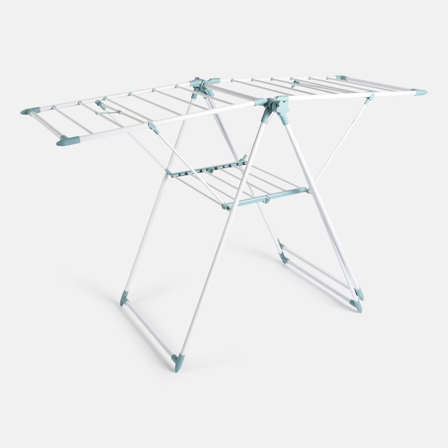 Clothes Airer X Wing Dryer Rack with Hanging Rail Folding Large Indoor Outdoor