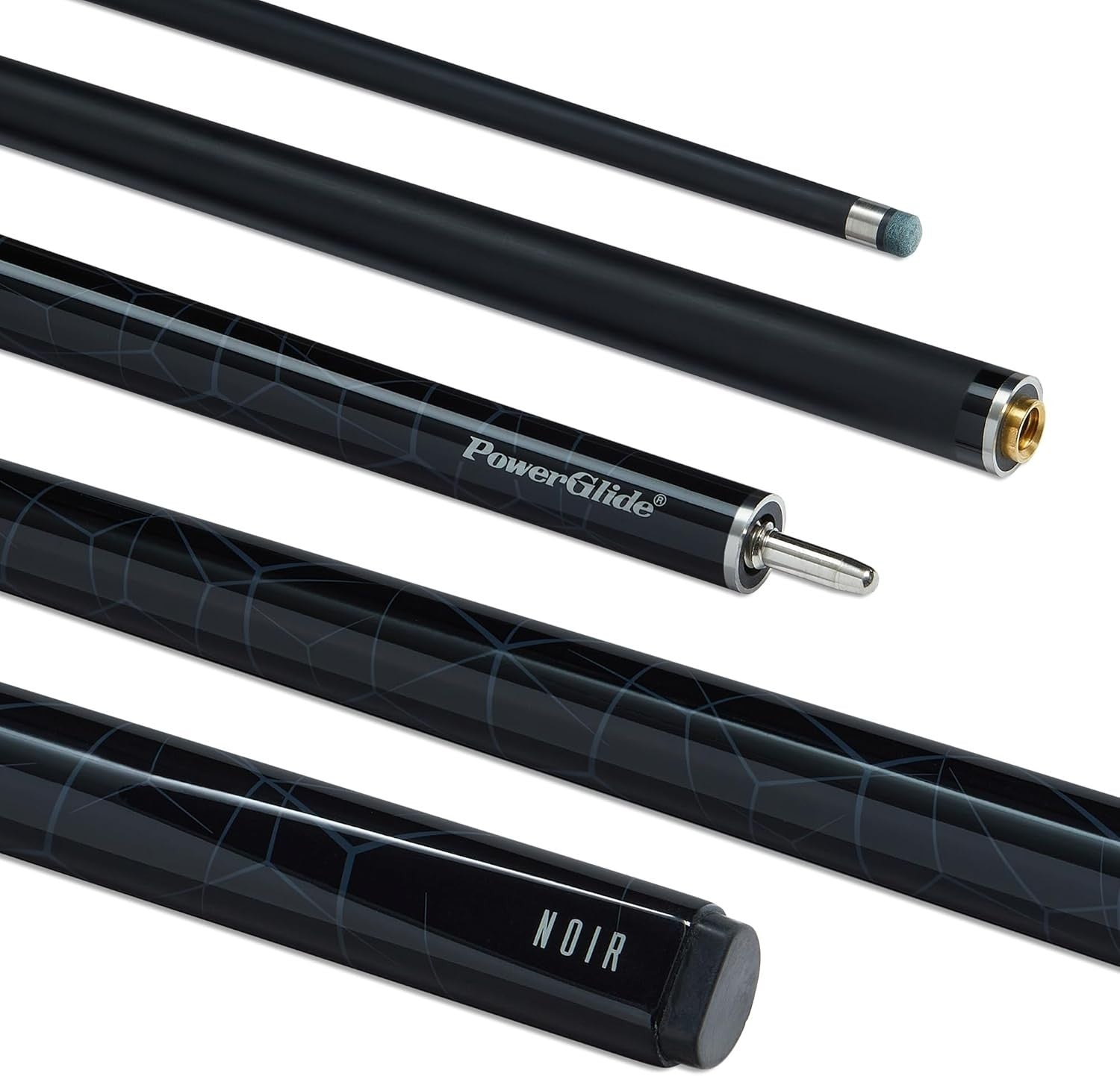 57" Fibreglass Snooker Pool Cue 2 Piece 10mm Tip High Gloss 18oz 19oz