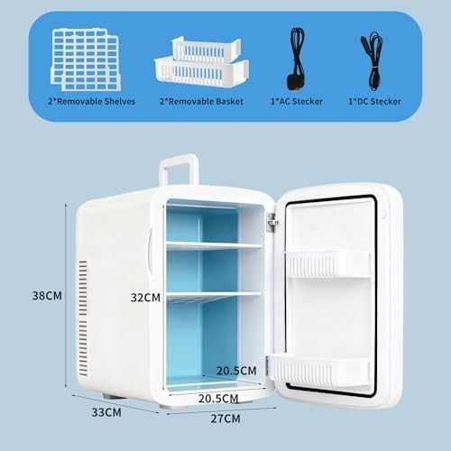 15L Mini Fridge Cooler & Warmer Portable AC/DC for Bedroom Car