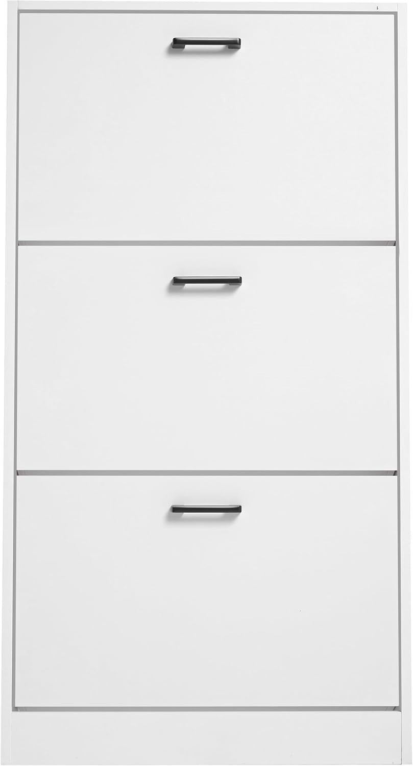 Space-Saving 3 Drawer Shoe Cabinet with Adjustable Shelves & Top Storage