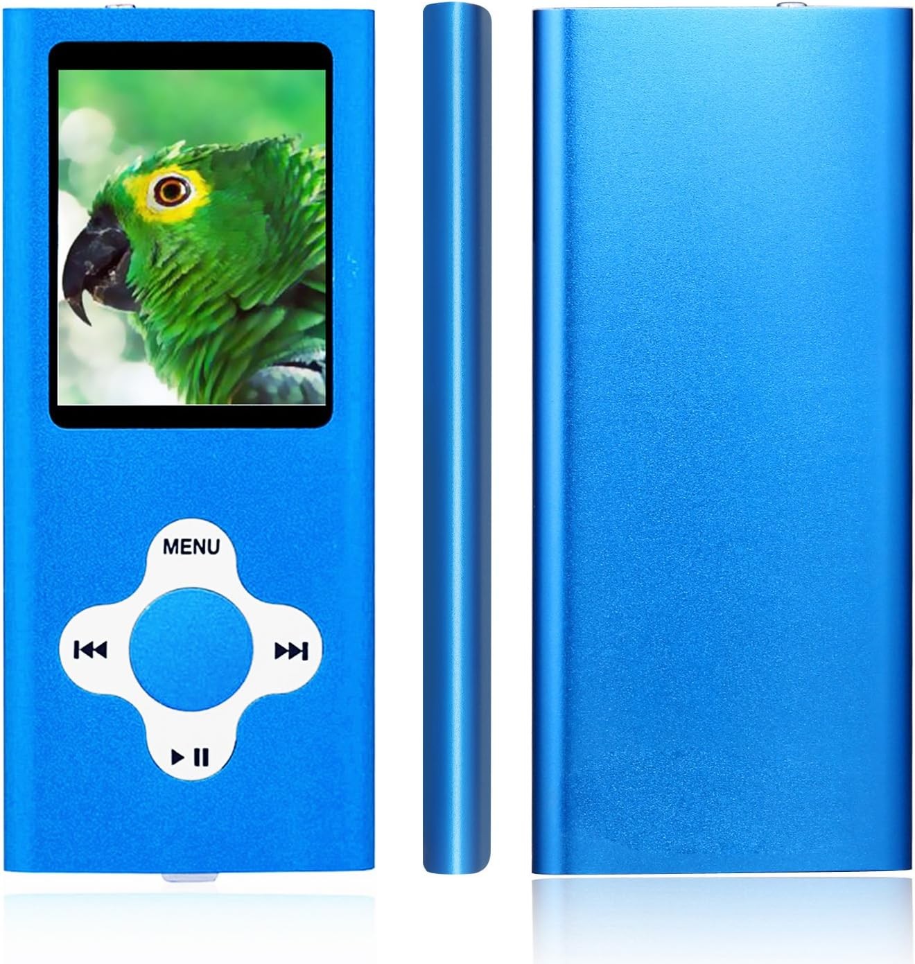 8GB MP3 Player Blue FM Radio Voice Recorder Rechargeable