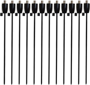 12 Pack Metal Garden Torches 146cm Black Paraffin Oil Lamps