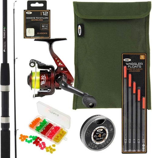 Beginner Float Fishing Rod & Reel Kit – 10ft 3-Piece Match Outfit Bundle