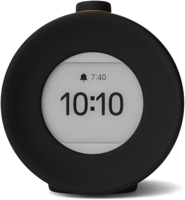 Sunrise Daylight Alarm Clock E-Ink Display Meditation Sounds Black