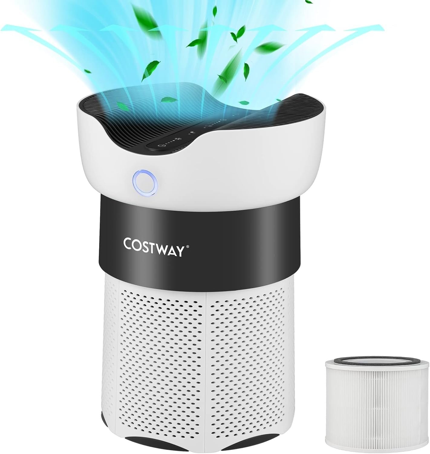 H13 HEPA Air Purifier Home Allergy Smoke Odor Cleaner 4 Speed Timer