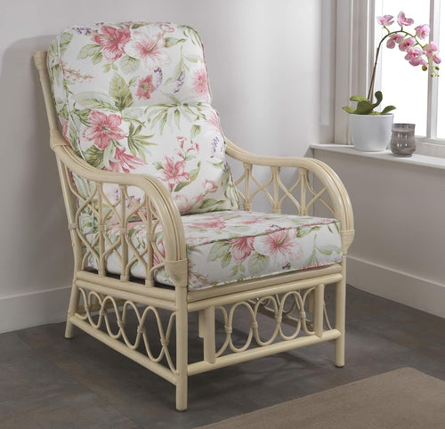 Rattan Armchair Indoor Cane Lounge Chair with Cushions Conservatory