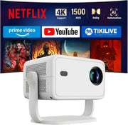 Smart 1080P Projector 4K WiFi 6 Bluetooth Netflix Auto Focus 120°