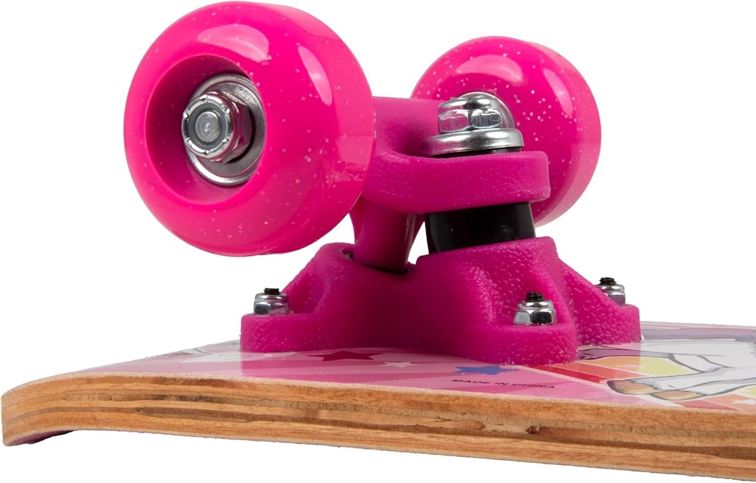 17in Unicorn Kids Skateboard Beginner Mini Deck Pink Girls Fun Ride