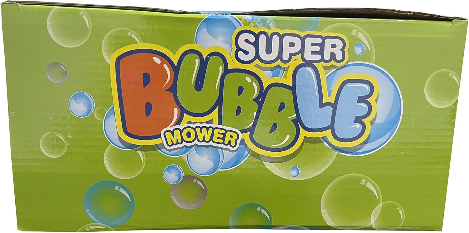 Bubble Lawn Mower Kids Push Toy With Solution