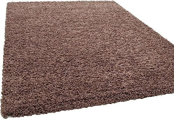 Extra Large Shaggy Rug 160x230cm 5cm Thick Soft High Pile Mocha Carpet
