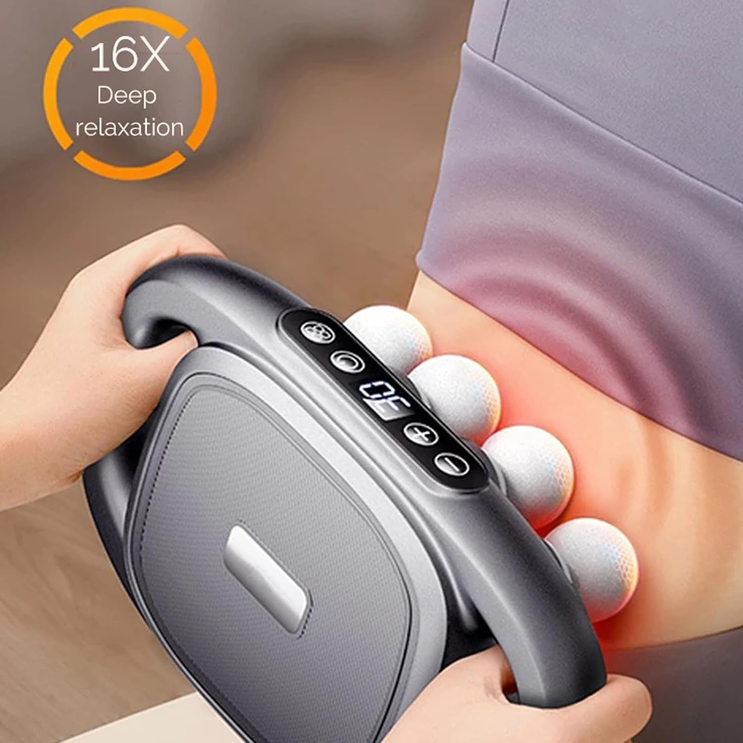 Deep Tissue Body Massager Electric Kneading Muscle Relief 8 Head Handheld