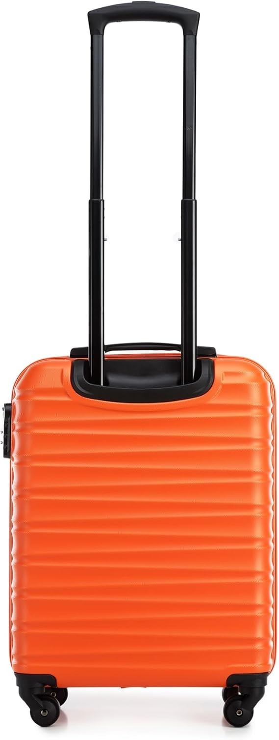 Compact Cabin Luggage Lightweight Carry On 4 Wheels Secure Lock