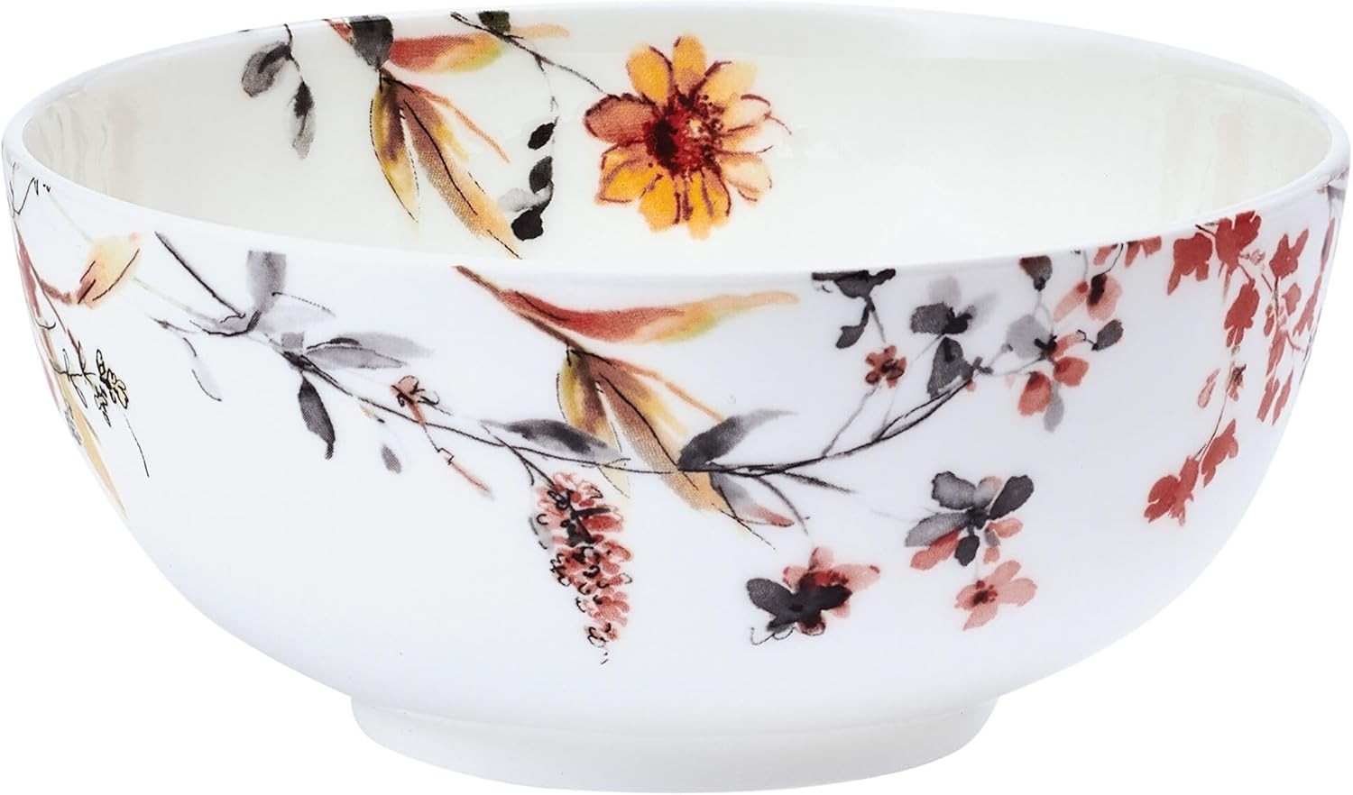 12pc Floral Bone China Dinnerware Set Lightweight Chip Resistant Plates Bowls