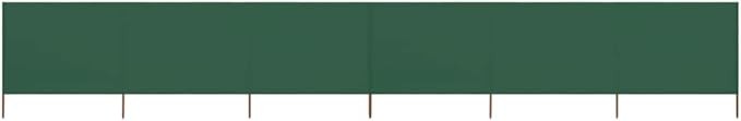6-Panel Green Wind Screen 800x160cm Outdoor Garden Camping Divider