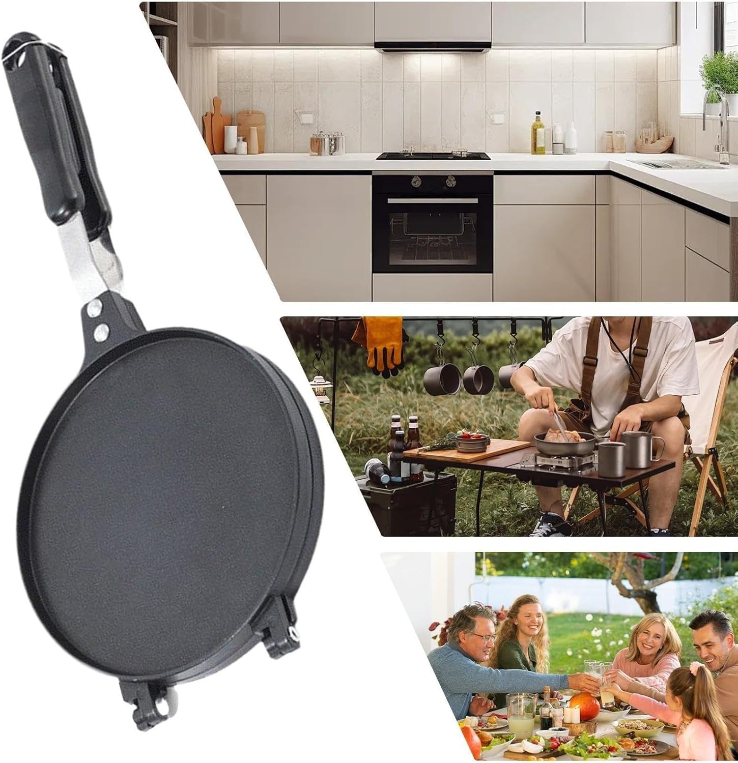 Thin Waffle & Crepe Maker | Non-Stick Egg Roll Pan for Desserts & Snacks
