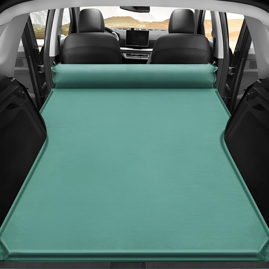 Green Car Air Mattress Inflatable Bed for Travel Camping Sleep SUV Sedan Van
