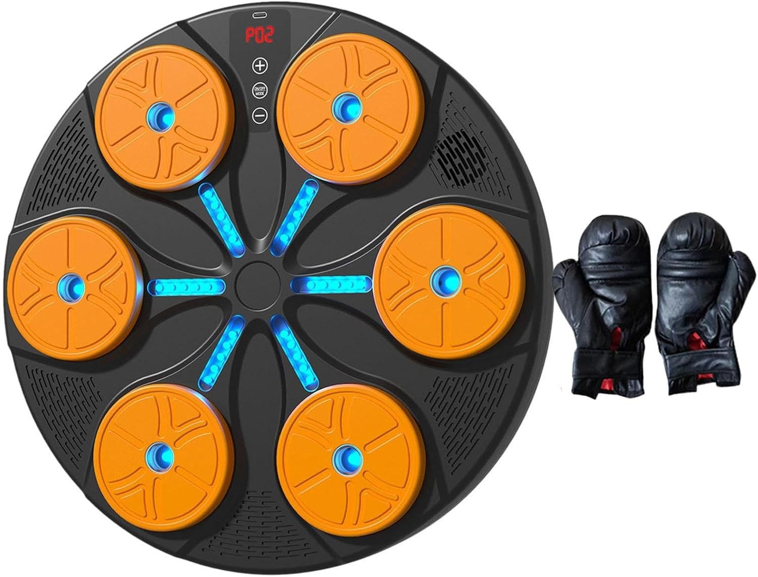 Music Boxing Wall Target LED Punch Trainer Reaction Pad Home Gym Set