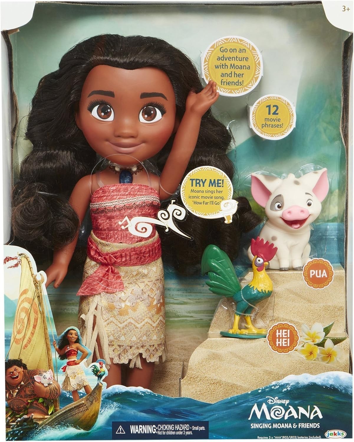 15in Singing Island Princess Doll Light-Up Necklace Animal Friends
