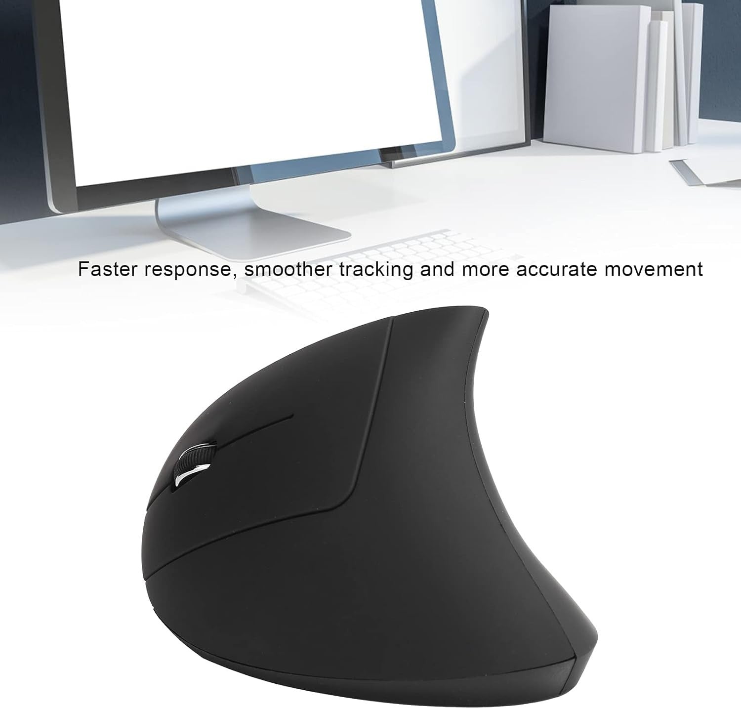 Left Handed Vertical Ergonomic Wireless Mouse Rechargeable 1600DPI