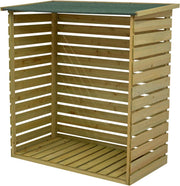 Wooden Log Store Shed 116x64x123cm Firewood Storage Outdoor