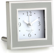 Silent Sweep Square Bedside Alarm Clock Compact Luxury Clock