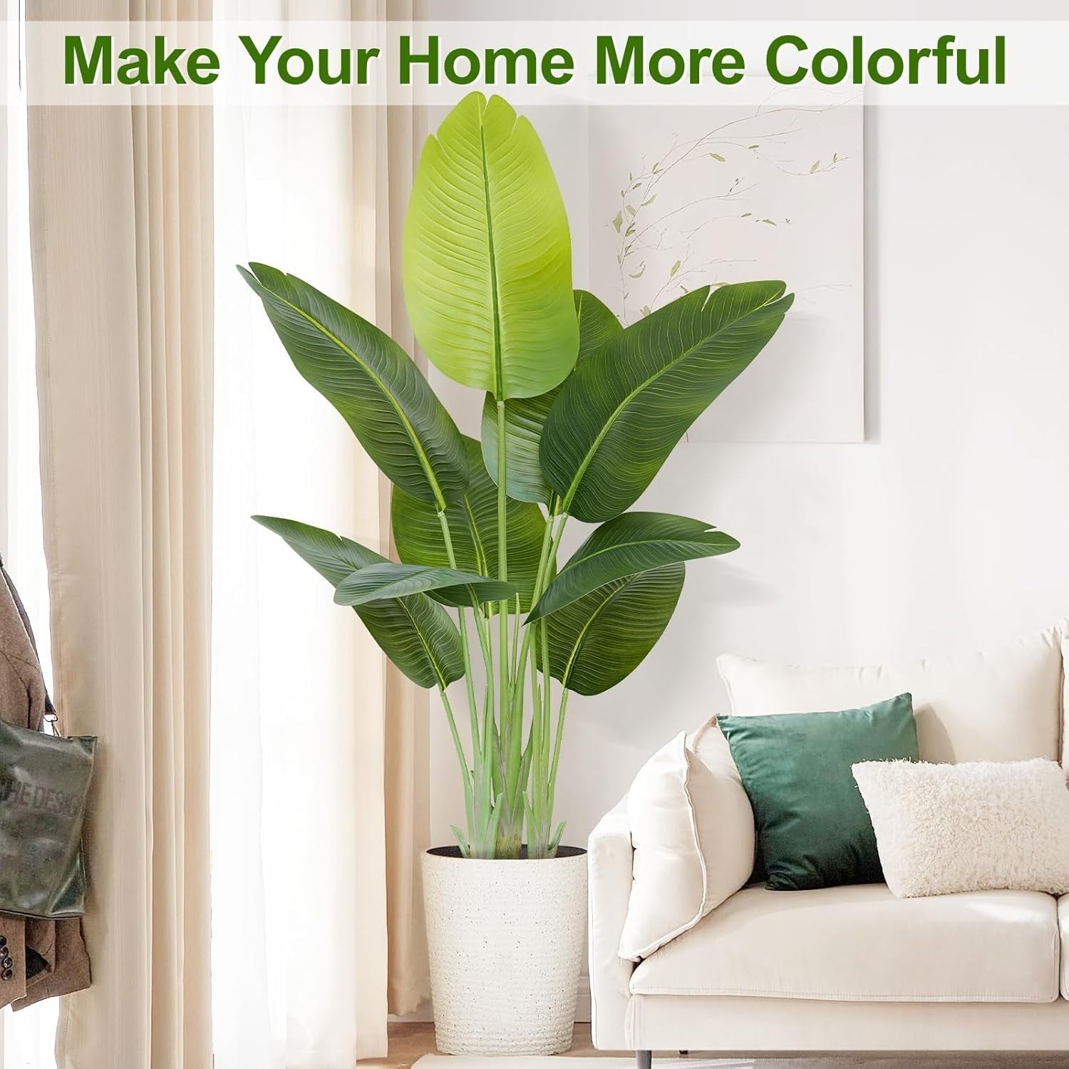 Set of 2 Bird of Paradise Plants 120cm Lifelike Indoor Potted Tropical Banana