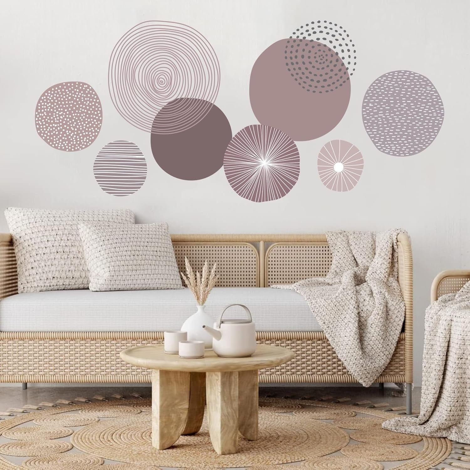 Boho Abstract Wall Art Decals Colorful Stickers Kids & Living Room