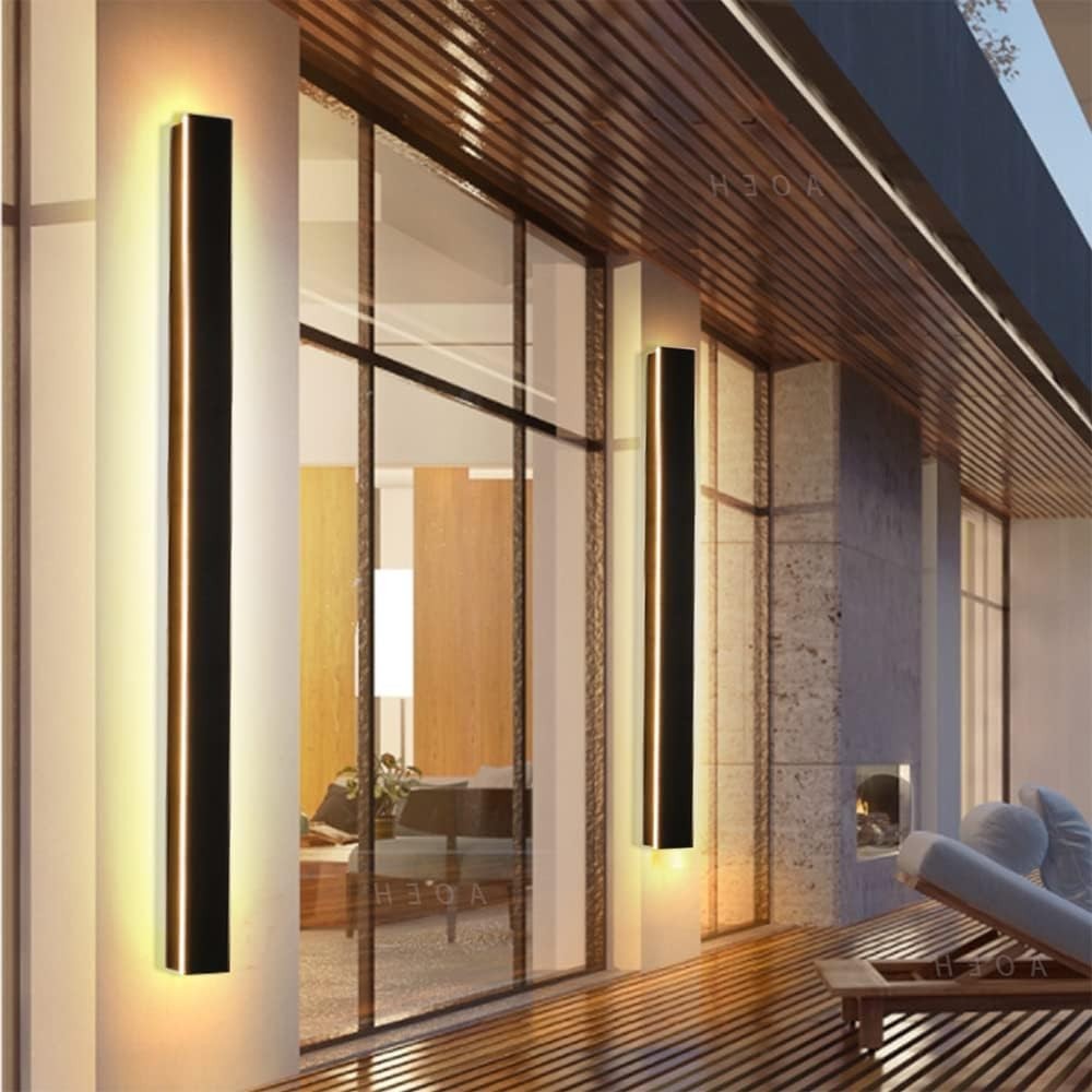 Waterproof LED Outdoor Wall Light 45W Modern Sconce Warm White 125cm