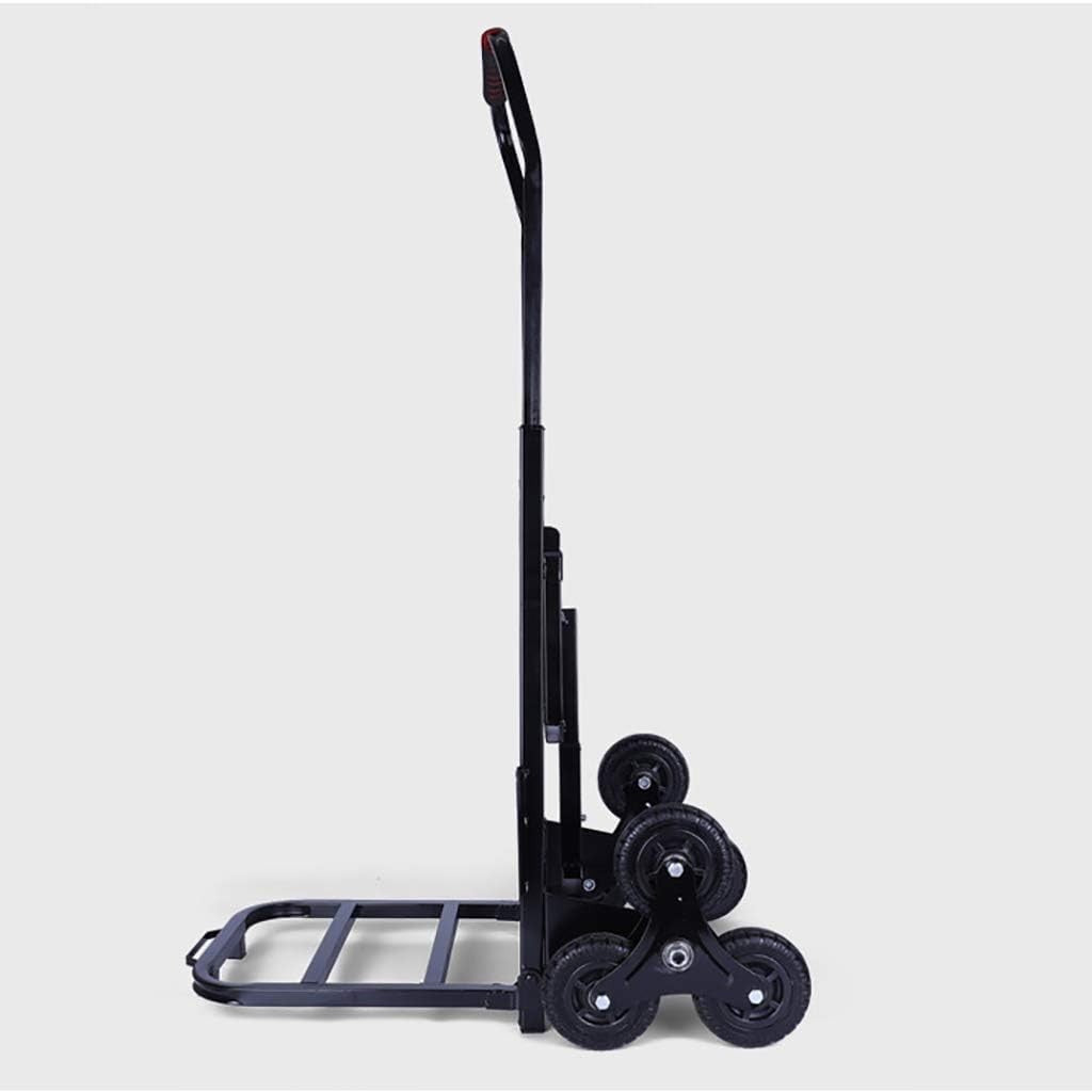 6 Wheel Stair Climbing Trolley 140kg Folding Hand Push Cart