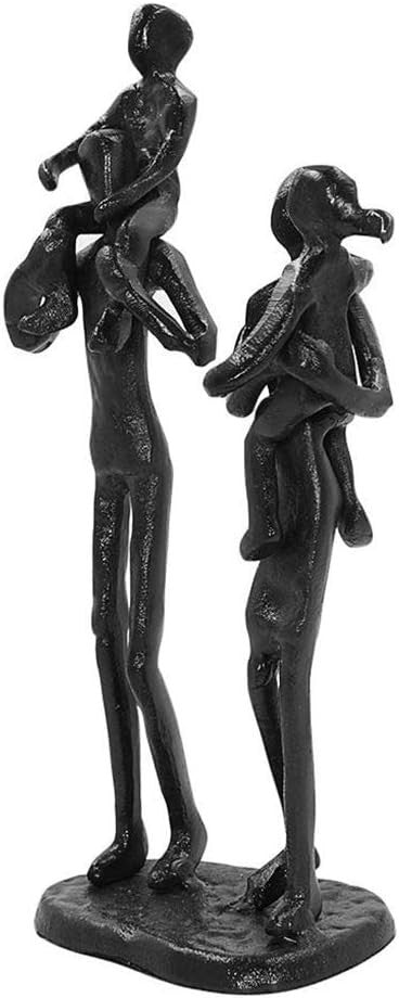Metal Family Sculpture Cast Iron Abstract Figurine Home Decor Gift