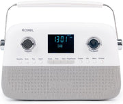 Portable DAB+/FM Retro Radio with Bluetooth, USB, AUX & Alarm – White